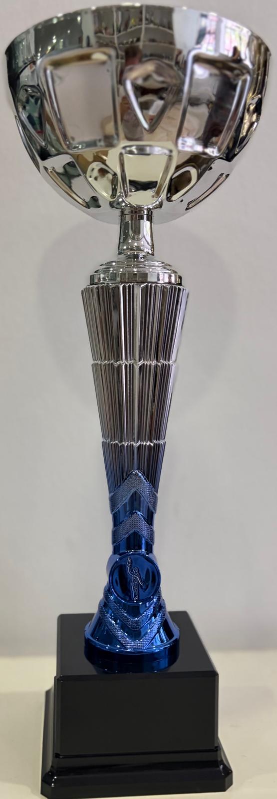 Trofeo comercial azul y Plateado